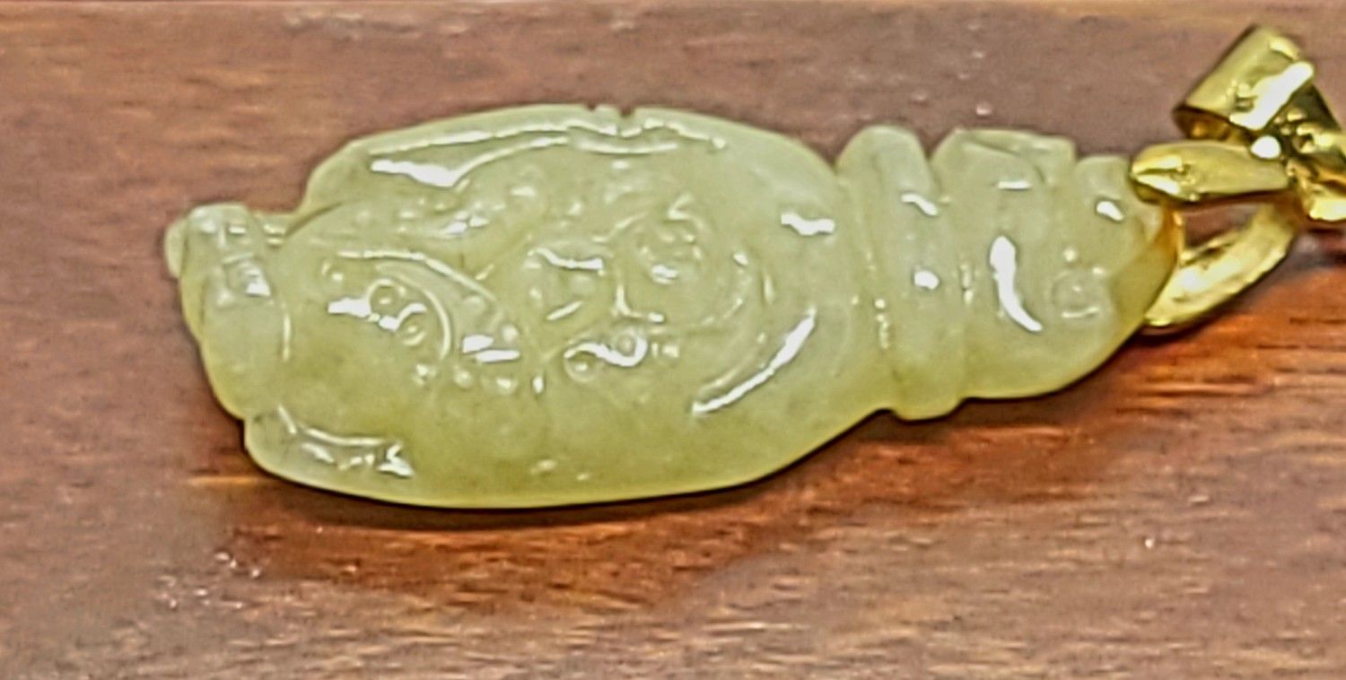 Burmese Jadeite Jade TypeA Pendant Buddha Hand.