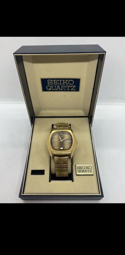 Seiko Day Date Ref 7009-5010 17 Jewel SS Watch Japan Automatic Gold W/ Box