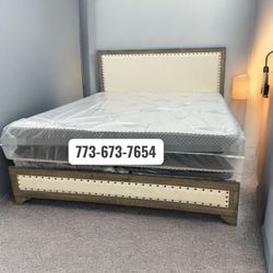Comfy & Elegant King Bed Frame 🚨 + Mattress. Ready for Delivery Today 🚛