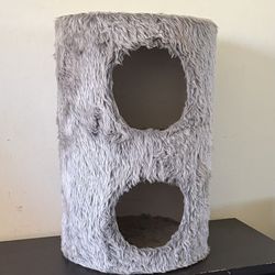 Cat Condo Hideaway – Soft Gray Cat Tower –$5 (Almost Free – Moving Sale)