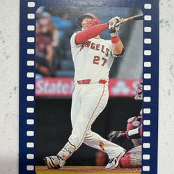 Mike Trout 2026 Topps Heritage Ready, and Action