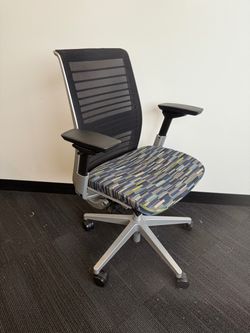 Steelcase Think Black Mesh Back and Designer Fabric Seat
