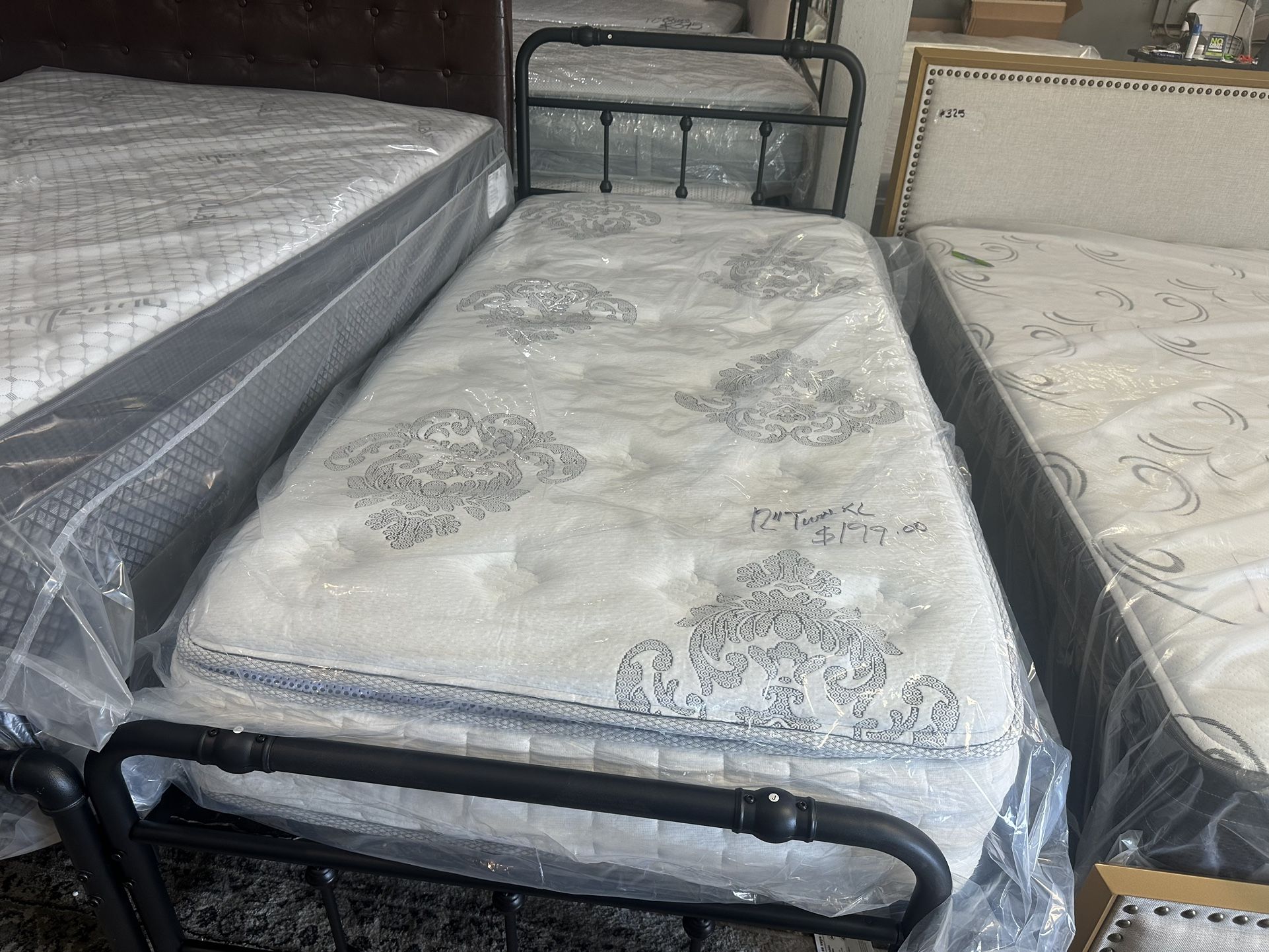 Gorgeous New 12” Twin Pillowtop Mattress