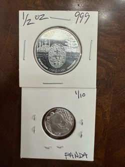 Two Silver Rounds – Queen of Peace & Panda