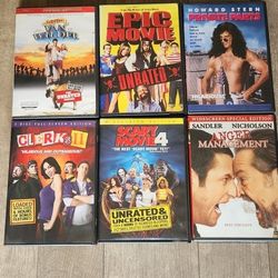 56 DVD Movies 🎬  And 2 DVD Holder Stands 