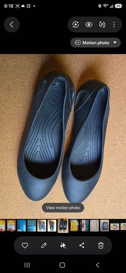 Crocs Ballet Flats Slip On Shoes Comfort Light Water Proof Kadee Women's 10, Black