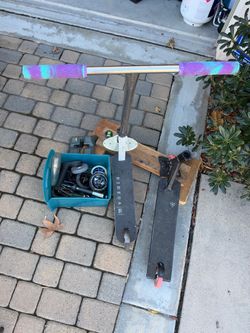 Pro Stunt Scooter Parts Lot with Extras