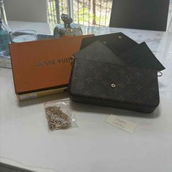 Louis Vuitton Pochette Félicie Monogram Canvas / Leather Full Set Brand New