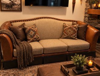 Rustic brown couch
