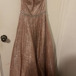 Rose Gold Quince Dress/ Prom