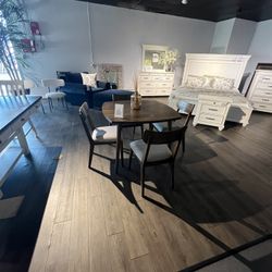 Brown 5PC Dining Table Set