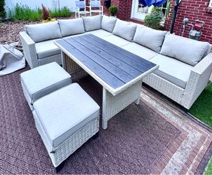 Outdoor Patio Furniture 5-piece Dining Sectional Set