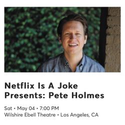 Pete Holmes Comedy Show Tickets 