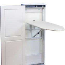 Household Essentials Artisan-Panel White Wall Ironing Cabinet X(453)