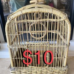 $10 AS IS Rattan Wicker Bird Cage 