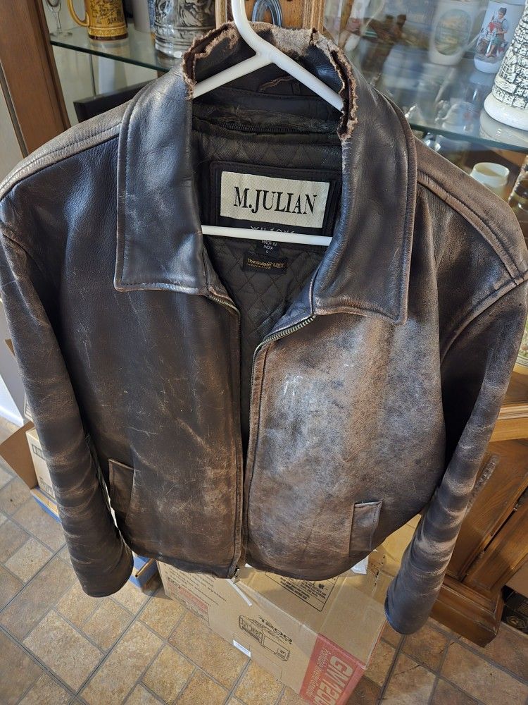Vintage Brown M.Julian Leather Jacket Size L