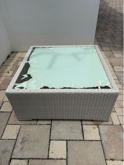 White Patio Table