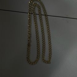 26” 8mm 14 K Solid Cuban Link33g.