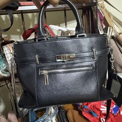 Black Leather Steve Madden Bag