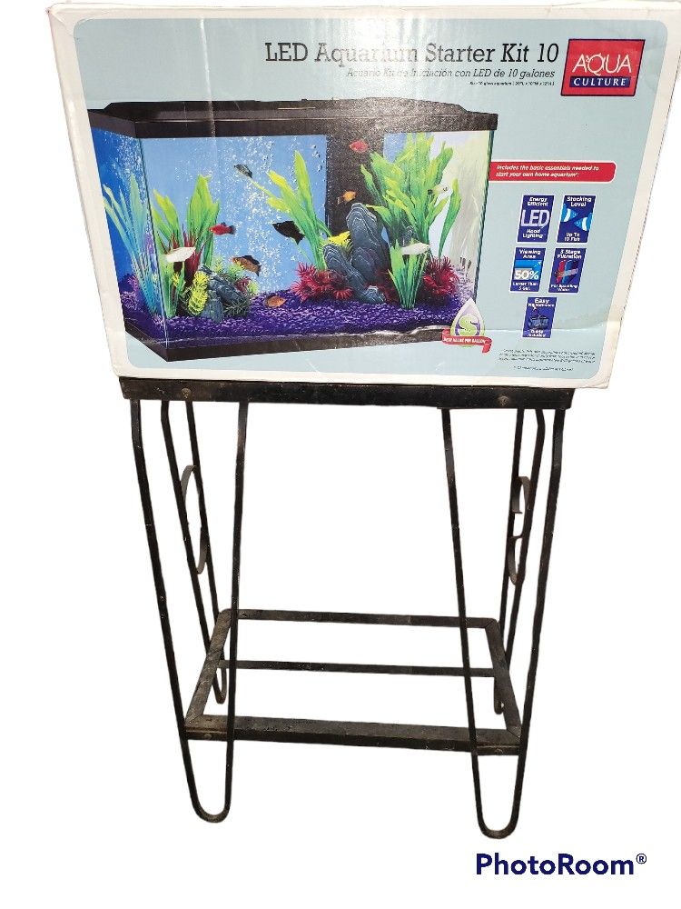 New Fish Tank W/ Accessories And Stand