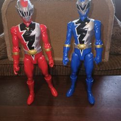 Red And Blue Power Rangers 12 In