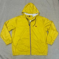 Robert Graham X Full Zip Mesh Lined Windbreaker Jacket Yellow 3XL Light