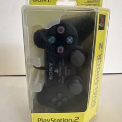 OEM Sony Playstation 2 PS2 Dual Shock 2 Black Analog Controller Brand New! PS1