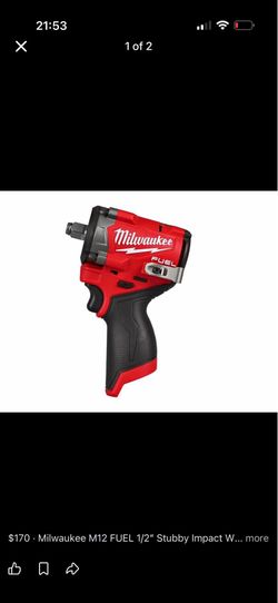 mileaukee imapct wrench m12 1/2 studdy