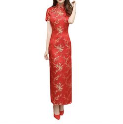 Traditional Red Chinese Dress (Cheongsam or Qi Pao)