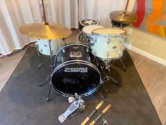 5 piece complete drum set 14 15 1977 Slingerland maple 5 ply toms remo snare PDP popcorn Yamaha bass pedal cymbals hihat stands $635 Upland 91784