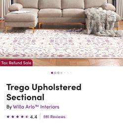 Trego Upholstered sectional in gray