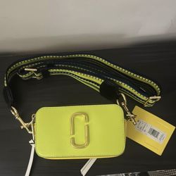 Marc Jacobs Snapshot Camera Bag – Neon Yellow with Guitar Strap (Brand New)