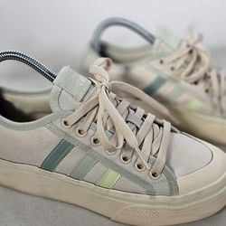 Adidas Nizza Platform Parley Women Sz 8 Casual Shoe Off White Sneaker Trainer