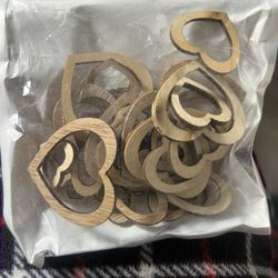 Wedding Hollow wooden hearts 