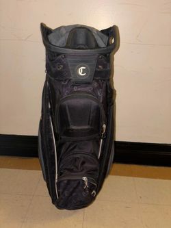 This is a Callaway ORG 14 Cart Bag. It is a popular golf bag known for its organization and storage features.  It features a 14-way top with full-leng