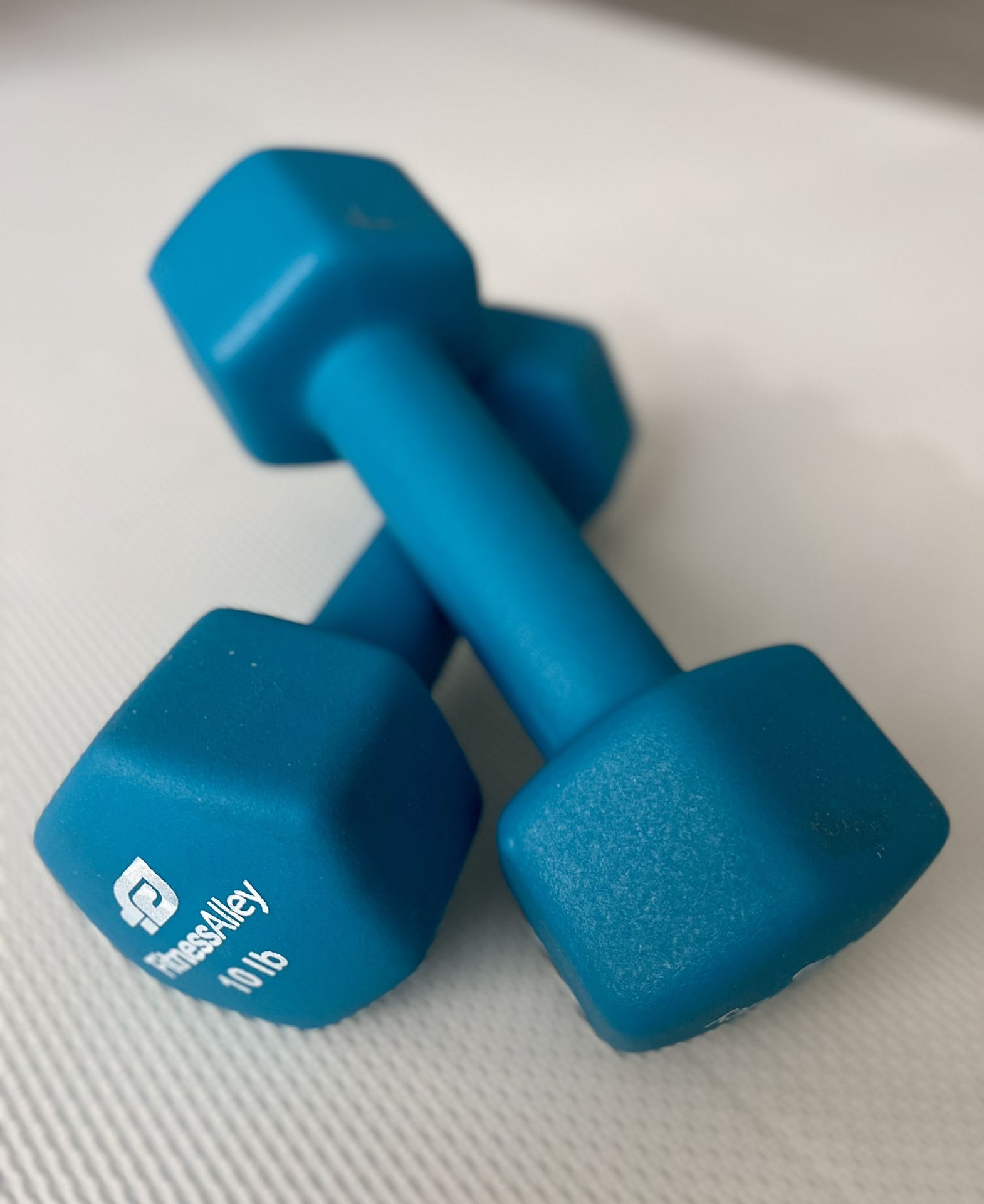 10 Pound Neoprene Coated Workout Dumbbells, Set of 2 – Anti Roll, Non Slip with Smooth Grip