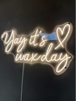 LED Neon Waxing Sign
