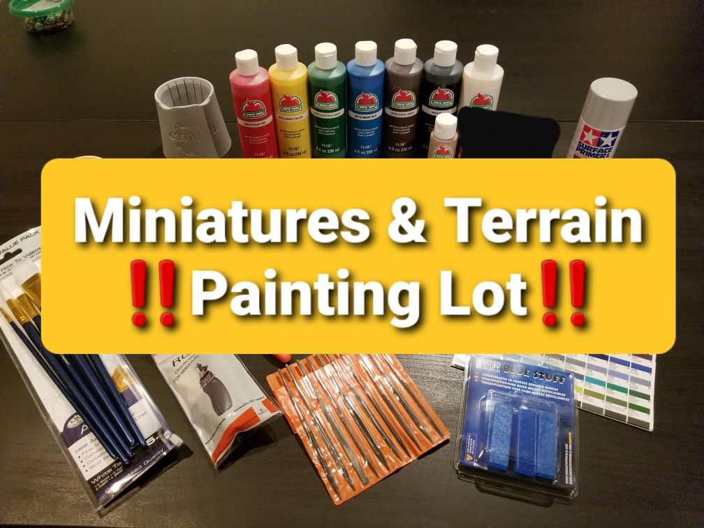 ‼️HUGE Miniature & Terrain Painting Lot‼️