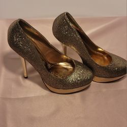 Multi Color Glitter Platforms  8.5