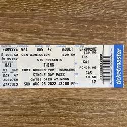 Sunday Ticket For The Thing In Port Townsend!!!