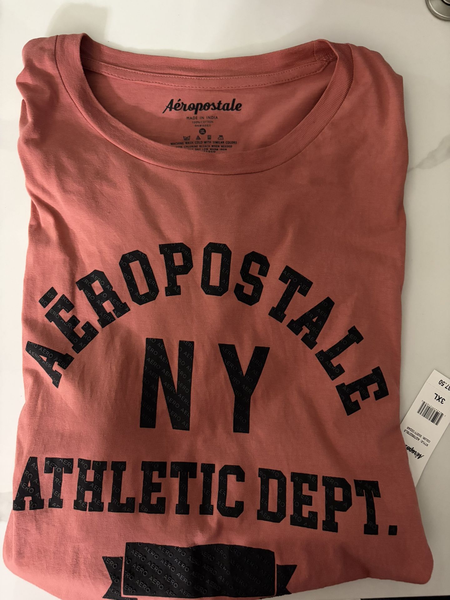 New Big Mens Aeropostale Dusty cedar T-shirt Shirt 3XL