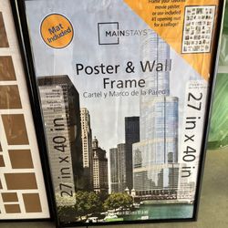 2 Mainstays 27" x 40" Plastic Picture Frames, 