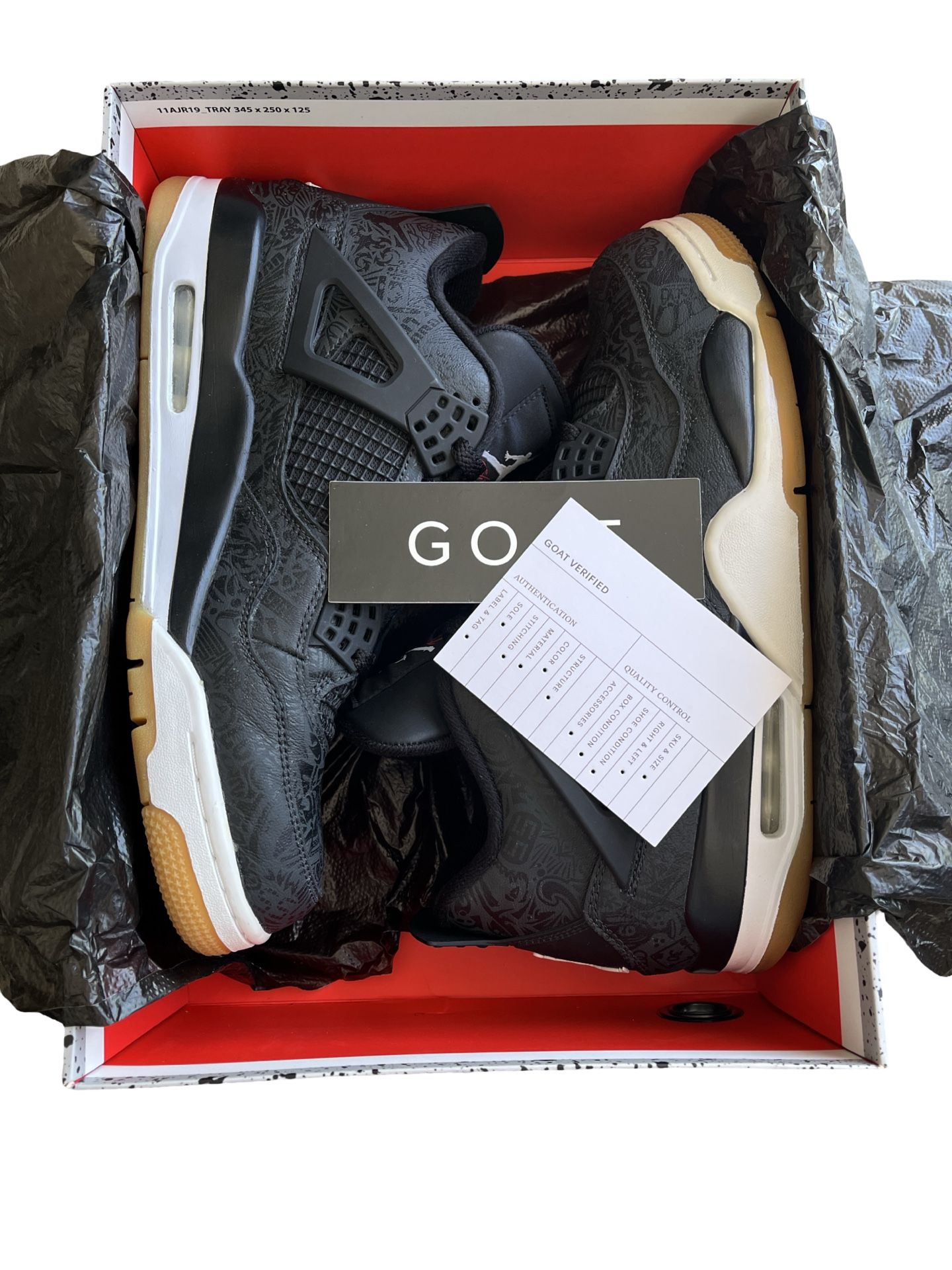 Nike Air Jordan 4 Retro Laser, 30th Anniversary Sz 12