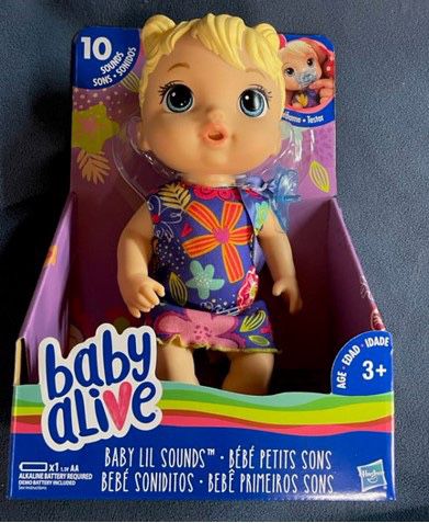 New, Price Firm, Baby Alive, Little Sounds, Blond Hair