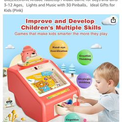 Pinball Machine for Kids,Toddler Toys for 3 4 5 6 7 8 Year Old,Electronic Arcade Tabletop Pinball Game for Boys and Girls 3-12 Ages，Lights and Music w