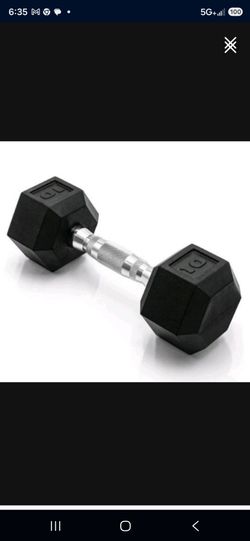 CAP Barbell 10 LB Coated Hex Dumbbell Weight, 10 lb,