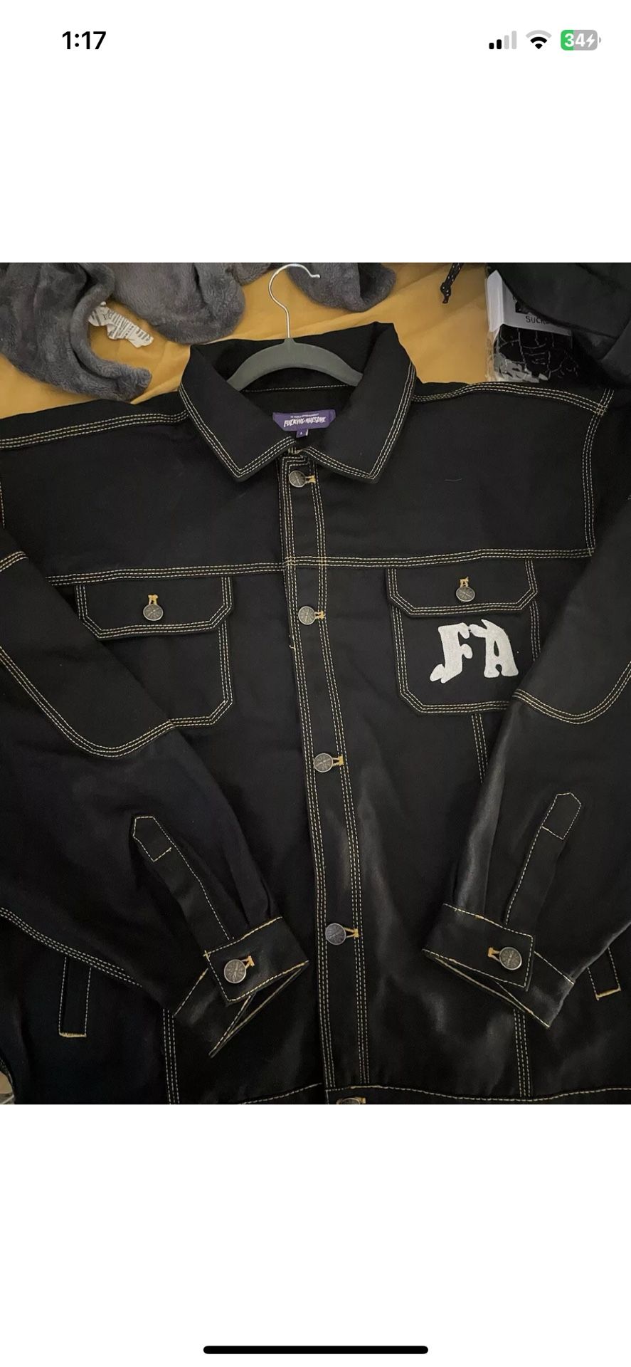 FA Fucking awesome Denim Jacket New. LARGE
