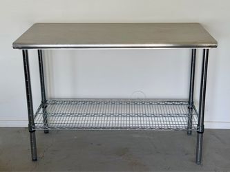 Stainless Steel Prep / Work Table with Lower Wire Shelf