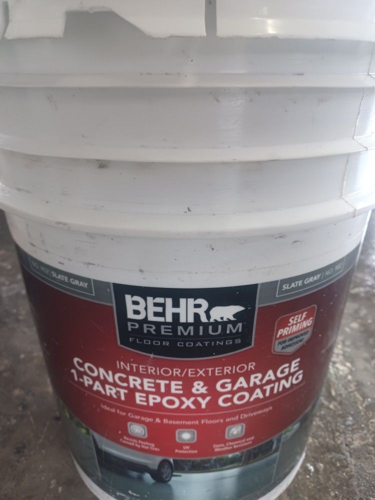 5 Gallons Concrete & Garage Floor Gray Paint 