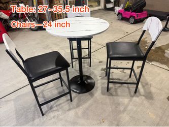 Bar table with 3 chairs